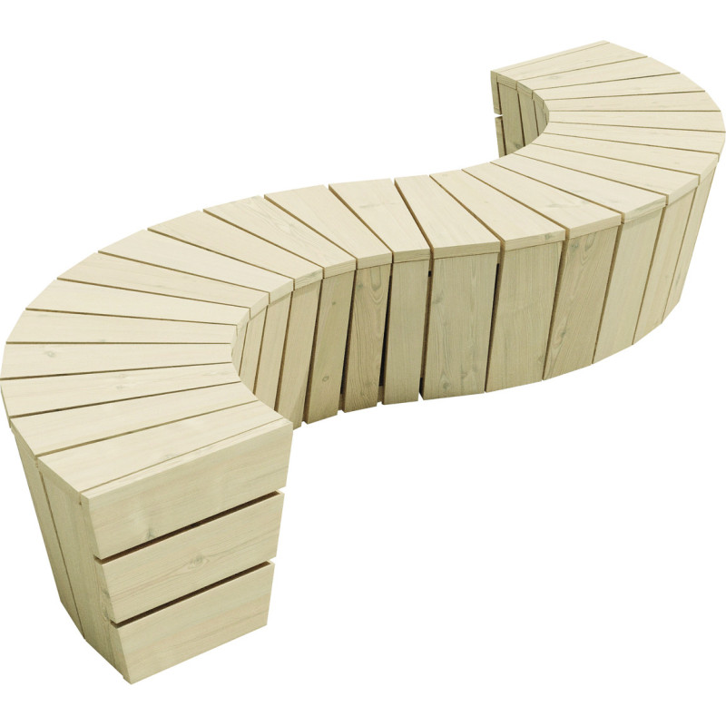 Banquette extérieure en bois ELARION direct urbain